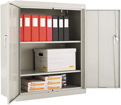 ALERA - 2 Shelf Locking Storage Cabinet - Steel, 36" Wide x 18" Deep x 71" High - Americas Industrial Supply