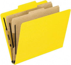 Pendaflex - 8-1/2 x 11", Letter Size, Green, Classification Folders with Top Tab Fastener - 11 Point Stock, 2/5 Tab Cut Location - Americas Industrial Supply
