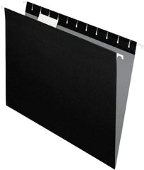 Pendaflex - 8-1/2 x 11", Letter Size, Black, Standard Hanging File Folders - 11 Point Stock, 1/5 Tab Cut Location - Americas Industrial Supply