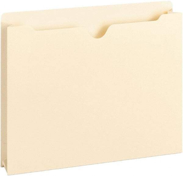 Samsill - 8-1/2 x 11", Letter Size, Manila, File Jacket/Sleeve/Wallet with Expanding Jacket - 11 Point Stock, Straight Tab Cut Location - Americas Industrial Supply