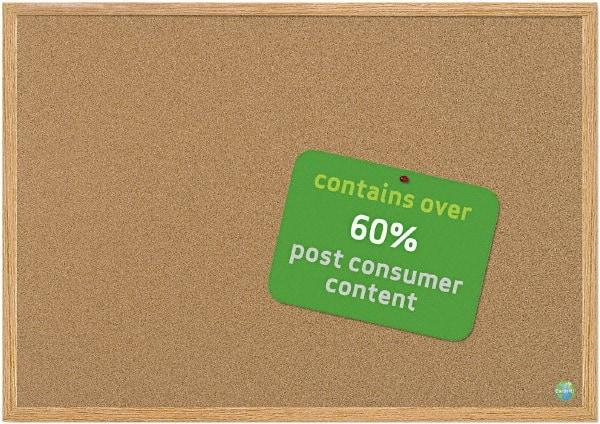 MasterVision - 72" Wide x 48" High Open Cork Bulletin Board - Natural (Color) - Americas Industrial Supply