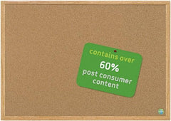 MasterVision - 72" Wide x 48" High Open Cork Bulletin Board - Natural (Color) - Americas Industrial Supply