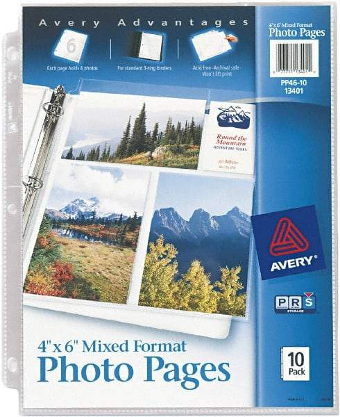 AVERY - 10 Piece Clear Photo Albums Accessories-Pages - 11-1/4" High x 8-1/2" Wide - Americas Industrial Supply