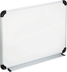 UNIVERSAL - 18" High x 24" Wide Erasable Melamine Marker Boards - Aluminum/Plastic Frame, 25.8" Deep, Includes Accessory Tray/Rail & Mounting Kit - Americas Industrial Supply