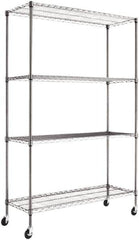 ALERA - 4 Shelf Wire Shelving Unit - 18" Deep x 72" High, - Americas Industrial Supply