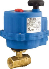 BONOMI - 3/8" Pipe, 100-240 VACV Voltage 1,000 psi WOG Rating Lead Free Brass Electric Actuated Ball Valve - PTFE Seal, Full Port, 150 psi WSP Rating, NPT End Connection - Americas Industrial Supply