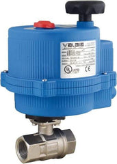 BONOMI - 1/2" Pipe, 24 VAC, DCV Voltage 1,000 psi WOG Rating 316 Stainless Steel Electric Actuated Ball Valve - PTFE Seal, Full Port, 150 psi WSP Rating, NPT End Connection - Americas Industrial Supply