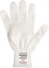 MCR Safety - Size M (8), ANSI Cut Lvl 4, PVC Coated Kevlar Cut Resistant Gloves - 10" Long, Palm & Fingers Coated, Knit Wrist, White, Paired - Americas Industrial Supply