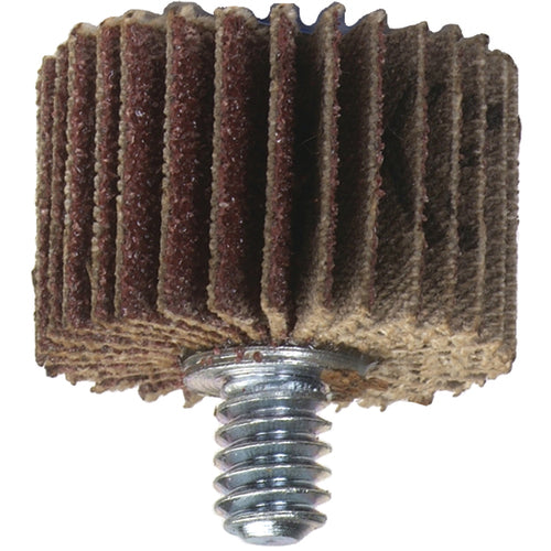 3″ × 1″ × 1/4″-20 Metal R207 Flap Wheel 120 Grit Aluminum Oxide - Americas Industrial Supply