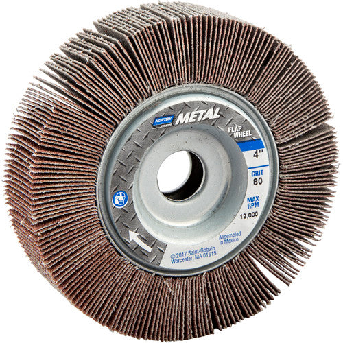 4″ × 1″ × 5/8″ Metalite R265 Flap Wheel 80 Grit Aluminum Oxide - Americas Industrial Supply
