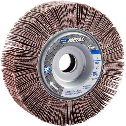 4″ × 1″ × 5/8″ Metalite R265 Flap Wheel 120 Grit Aluminum Oxide - Americas Industrial Supply