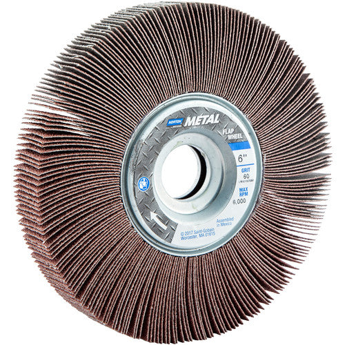 6″ × 1″ × 1″ Metalite R265 Flap Wheel 60 Grit Aluminum Oxide - Americas Industrial Supply