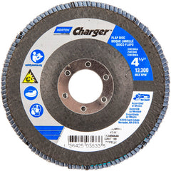 ‎4-1/2″ × 1/4″ × 7/8″ Jumbo Charger R822 Flap Disc Type 27 Jumbo 80 Grit - Americas Industrial Supply
