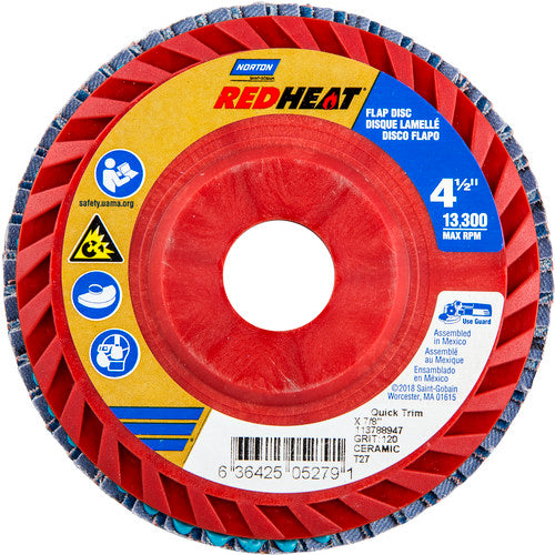 ‎4-1/2″ × 1/4″ × 7/8″ Twinstar Flap Disc Type 27 Flat 120 Grit - Americas Industrial Supply