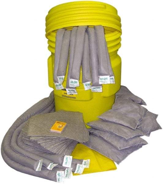 Oil-Dri - 95 Gal Capacity Universal Spill Kit - 95 Gal Plastic Overpack Container - Americas Industrial Supply