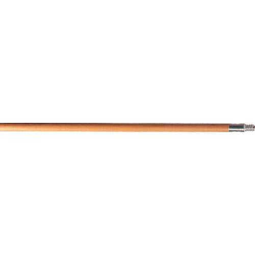 Wood Handle for Floor Sweeps with Threaded Metal Tip - Lacquered - Americas Industrial Supply