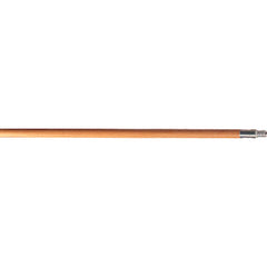 Wood Handle for Floor Sweeps with Threaded Metal Tip - Lacquered - Americas Industrial Supply