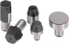 KIPP - 1-1/16" OAL, 0.7087" Head Height, 0.3937" OD, Tool Steel, Ground, Press Fit Rest Button - Uncoated, 0.2362" Pin Diam - Americas Industrial Supply