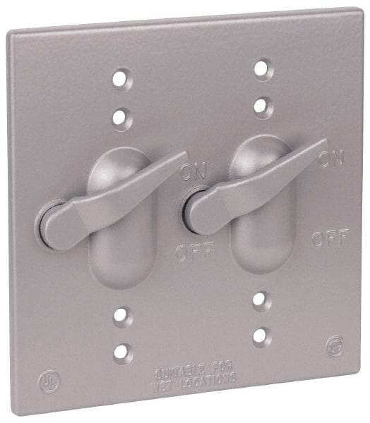 Thomas & Betts - Electrical Outlet Box Aluminum Switch Cover - Includes Gasket & Screw - Americas Industrial Supply