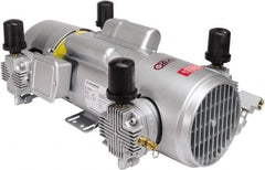 Gast - 2 hp, 11 CFM, 100 Max psi Piston Compressor Pump - 220 to 440/380 to 440 & 230/460 Volt, 21.58" Long x 12.36" Wide x 8.35" High - Americas Industrial Supply