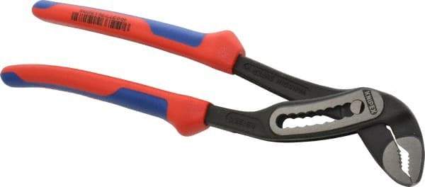 Knipex - 10" OAL, 1" Jaw Length, Adjustable Pliers - Self Gripping Jaw, Standard Head, Comfort Grip Handles - Americas Industrial Supply