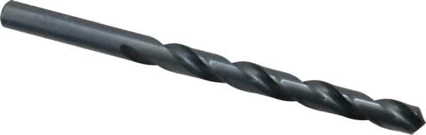 Cleveland - Letter M 118° High Speed Steel Jobber Drill - Oxide Finish, Right Hand Cut, Spiral Flute, Straight Shank, 4-3/8" OAL, Standard Point - Americas Industrial Supply