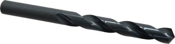 Cleveland - 14.5mm 118° High Speed Steel Jobber Drill - Oxide Finish, Right Hand Cut, Spiral Flute, Straight Shank, 6.654" OAL, Standard Point - Americas Industrial Supply