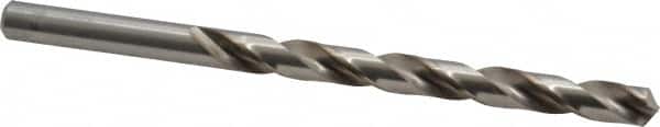 Cleveland - Letter F 118° High Speed Steel Jobber Drill - Bright Finish, Right Hand Cut, Spiral Flute, Straight Shank, 4-1/8" OAL, Standard Point - Americas Industrial Supply