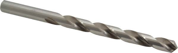 Cleveland - Letter R 118° High Speed Steel Jobber Drill - Bright Finish, Right Hand Cut, Spiral Flute, Straight Shank, 4-3/4" OAL, Standard Point - Americas Industrial Supply