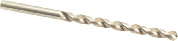 Cleveland - #9 118° High Speed Steel Jobber Drill - Bright Finish, Right Hand Cut, Spiral Flute, Straight Shank, 3-5/8" OAL, Standard Point - Americas Industrial Supply