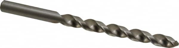 Cleveland - Letter N 118° High Speed Steel Jobber Drill - Bright Finish, Right Hand Cut, Spiral Flute, Straight Shank, 4-3/8" OAL, Standard Point - Americas Industrial Supply