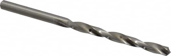 Cleveland - #9 118° High Speed Steel Jobber Drill - Bright Finish, Right Hand Cut, Spiral Flute, Straight Shank, 3-5/8" OAL, Standard Point - Americas Industrial Supply