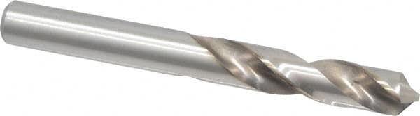 Cleveland - 5/16" 118° Spiral Flute High Speed Steel Screw Machine Drill Bit - Bright Finish, Right Hand Cut, 1-5/8" Flute Length, 2-13/16" OAL, Standard Point, Straight Shank - Americas Industrial Supply
