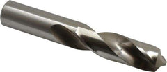 Cleveland - 1" 118° Spiral Flute High Speed Steel Screw Machine Drill Bit - Bright Finish, Right Hand Cut, 4" Flute Length, 6" OAL, Standard Point, Straight Shank - Americas Industrial Supply