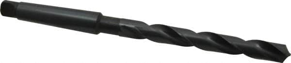 Cleveland - 37/64", 2MT 118° Point High Speed Steel Taper Shank Drill Bit - Oxide Finish, 4-7/8" Flute Length, 8-3/4" OAL, Spiral Flute, Series 2410 - Americas Industrial Supply