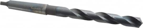 Cleveland - 21/32", 2MT 118° Point High Speed Steel Taper Shank Drill Bit - Oxide Finish, 5-1/8" Flute Length, 9" OAL, Spiral Flute, Series 2410 - Americas Industrial Supply