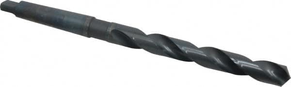 Cleveland - 43/64", 2MT 118° Point High Speed Steel Taper Shank Drill Bit - Oxide Finish, 5-3/8" Flute Length, 9-1/4" OAL, Spiral Flute, Series 2410 - Americas Industrial Supply