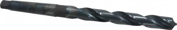 Cleveland - 23/32", 2MT 118° Point High Speed Steel Taper Shank Drill Bit - Oxide Finish, 5-5/8" Flute Length, 9-1/2" OAL, Spiral Flute, Series 2410 - Americas Industrial Supply