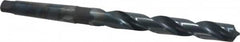 Cleveland - 23/32", 2MT 118° Point High Speed Steel Taper Shank Drill Bit - Oxide Finish, 5-5/8" Flute Length, 9-1/2" OAL, Spiral Flute, Series 2410 - Americas Industrial Supply