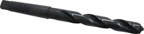 Cleveland - 7/8", 3MT 118° Point High Speed Steel Taper Shank Drill Bit - Oxide Finish, 6-1/8" Flute Length, 10-3/4" OAL, Spiral Flute, Series 2410 - Americas Industrial Supply