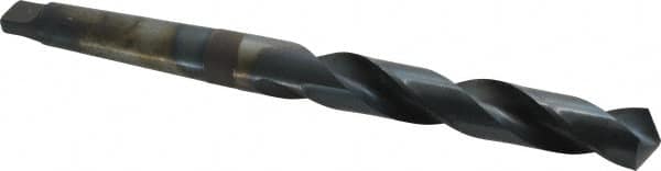Cleveland - 63/64", 3MT 118° Point High Speed Steel Taper Shank Drill Bit - Oxide Finish, 6-3/8" Flute Length, 11" OAL, Spiral Flute, Series 2410 - Americas Industrial Supply