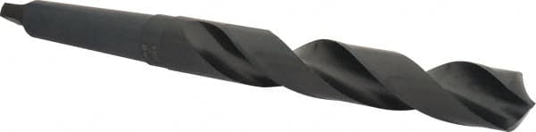 Cleveland - 1-1/16", 3MT 118° Point High Speed Steel Taper Shank Drill Bit - Oxide Finish, 6-5/8" Flute Length, 11-1/4" OAL, Spiral Flute, Series 2410 - Americas Industrial Supply