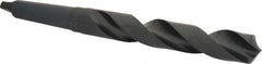 Cleveland - 1-1/16", 3MT 118° Point High Speed Steel Taper Shank Drill Bit - Oxide Finish, 6-5/8" Flute Length, 11-1/4" OAL, Spiral Flute, Series 2410 - Americas Industrial Supply
