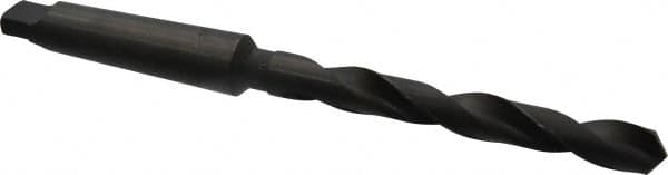 Cleveland - 11/16", 3MT 118° Point High Speed Steel Taper Shank Drill Bit - Oxide Finish, 5-3/8" Flute Length, 10" OAL, Spiral Flute, Series 2412 - Americas Industrial Supply