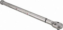 Value Collection - 1/2" Drive Micrometer Type Ratchet Head Torque Wrench - 35 Ft/Lb to 140 Ft/Lb Torque, 21" OAL, 1/2 Ft/Lb Graduation - Americas Industrial Supply