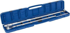 Value Collection - 1" Drive Micrometer Type Ratchet Head Torque Wrench - 500 Ft/Lb to 1,500 Ft/Lb Torque, 73" OAL, 10 Ft/Lb Graduation - Americas Industrial Supply