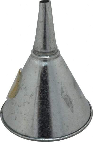 Plews - 1 Qt Capacity Steel Funnel - 6" Mouth OD, 3/4" Tip OD, Straight Spout - Americas Industrial Supply