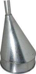 Plews - 8 Qt Capacity Steel Funnel - 10" Mouth OD, 1-1/4" Tip OD, Straight Spout - Americas Industrial Supply