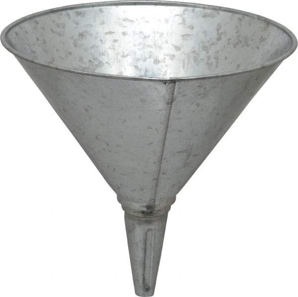 Plews - 2 Qt Capacity Steel Funnel - 8" Mouth OD, 3/4" Tip OD, Straight Spout - Americas Industrial Supply