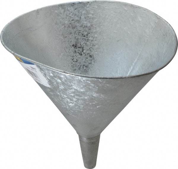 Plews - 7 pt Capacity Steel Funnel - 9-3/4" Mouth OD, 3/4" Tip OD, Straight Spout - Americas Industrial Supply